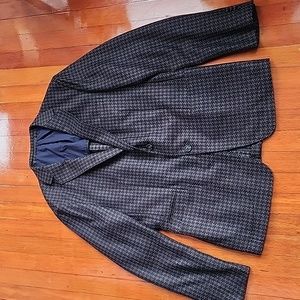 Z Zegna Brown, Black and Gray Patterned Blazer
